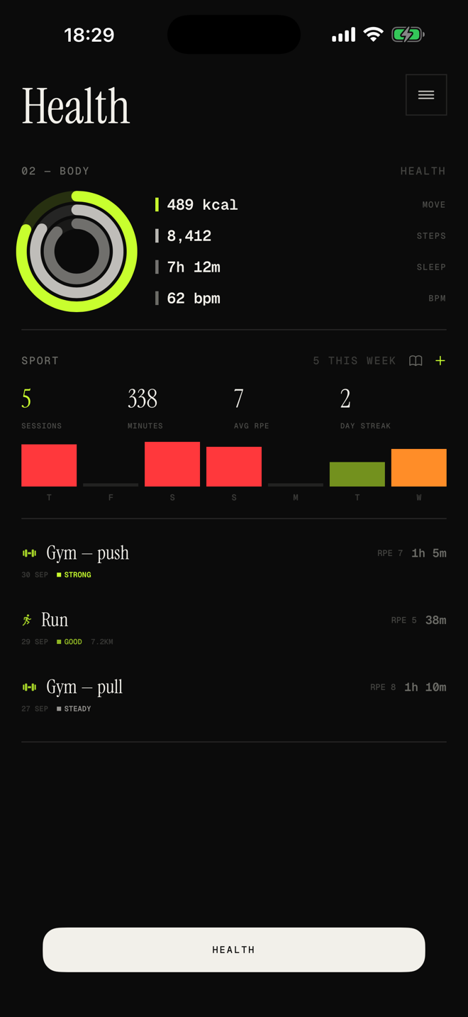 Kassi Health screen